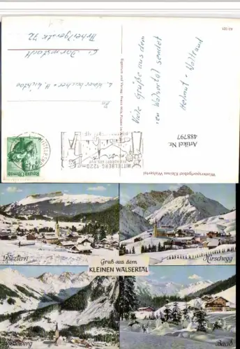 488797,Riezlern Hirschegg Mittelberg Baad Totale Mehrbildkarte