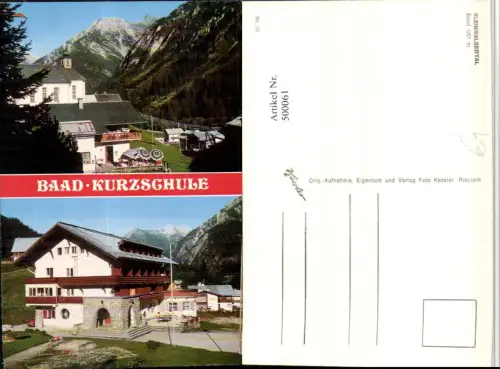 500061,Baad Kurzschule Bergkulisse Mehrbildkarte