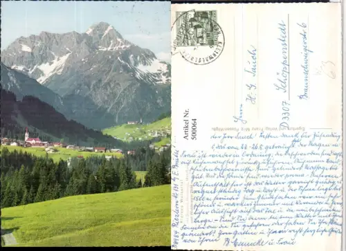 500064,Riezlern Hirschegg Mittelberg Totale m. Widderstein Bergkulisse