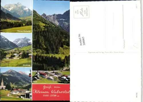500065,Baad Hirschegg Mittelberg Totale Seilbahn Mehrbildkarte
