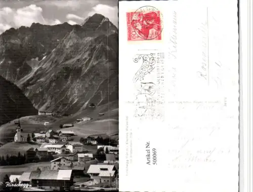 500069,Hirschegg Totale m. Widderstein Bergkulisse