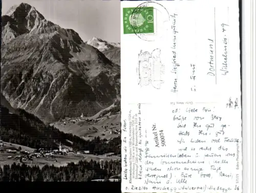 500074,Riezlern Hirschegg Mittelberg Totale m. Widderstein Bergkulisse