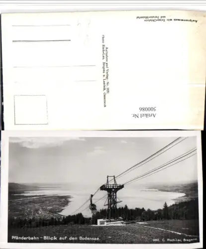 500086,Bregenz am Bodensee Pfänderbahn Seilbahn pub Risch-Lau 1651