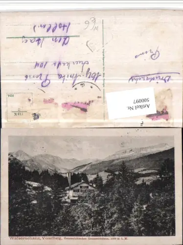 500097,Grenzwirtshaus Walserschanz b. Riezlern Bergkulisse