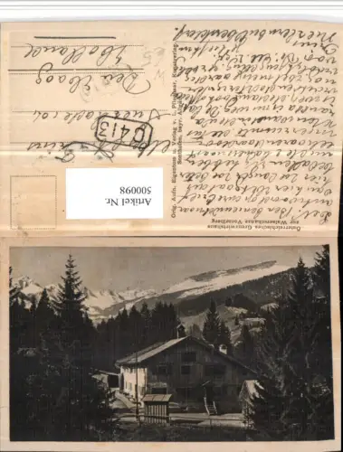 500098,Grenzwirtshaus Walserschanz b. Riezlern Bergkulisse