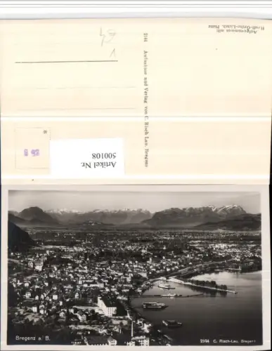 500108,Bregenz am Bodensee Totale Bergkulisse pub Risch-Lau 2144