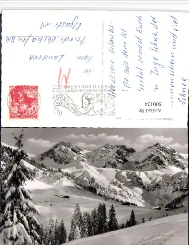 500124,Schafalpköpfe b. Hirschegg Bergkulisse Winterbild