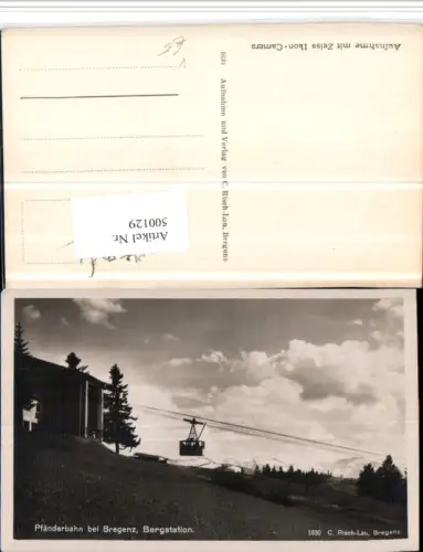 500129,Pfänderbahn Seilbahn b. Bregenz Bergstation pub Risch-Lau 1630