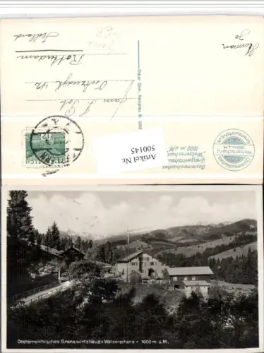 500145,Grenzwirtshaus Walserschanz Grenze b. Riezlern Bergkulisse
