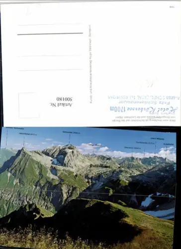500180,Blick vom Hochberg b. Schröcken m. Butzensee Bergkulisse
