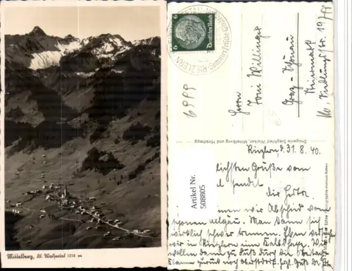508805,Mittelberg im Kleinwalsertal Totale Bergkulisse
