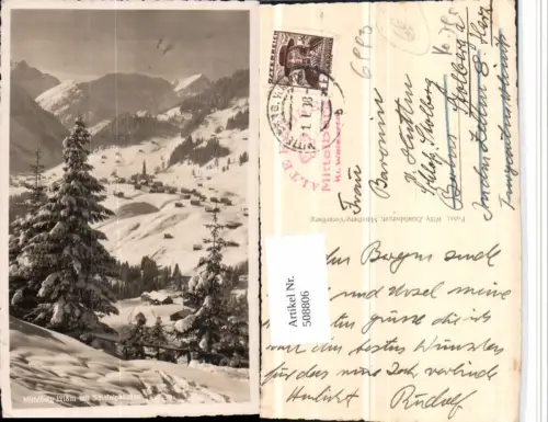 508806,Mittelberg Totale m. Schafalpköpfen Bergkulisse Winterbild