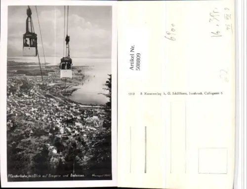 508809,Bregenz am Bodensee Totale Pfänderbahn Seilbahn