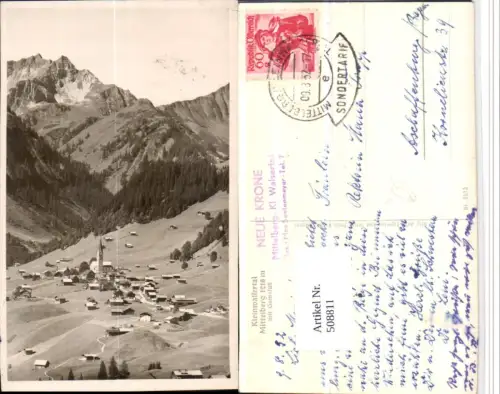 508811,Mittelberg Totale m. Gamsfuß Bergkulisse Sondertarif Stempel