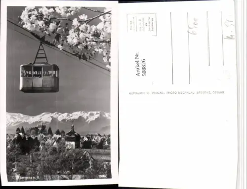 508826,Bregenz am Bodensee Teilansicht Bergkulisse Seilbahn pub Risch-Lau 13098