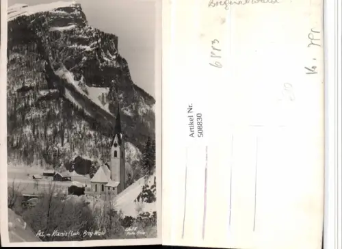 508830,Au im Bregenzerwald Kirche m. Kanisfluh Winterbild pub Foto Heim 2635