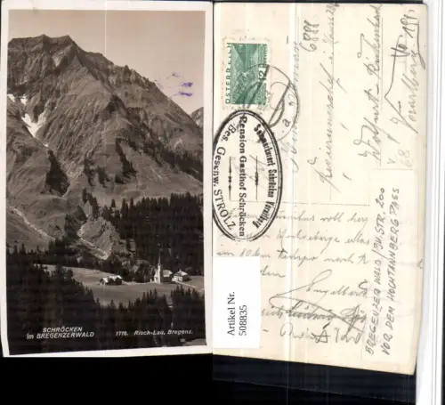 508835,Schröcken Totale Bergkulisse pub Risch-Lau 1718