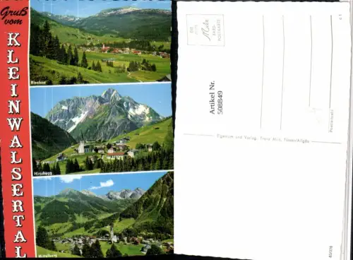 508849,Kleinwalsertal Riezlern Hirschegg Mittelberg Mehrbildkarte