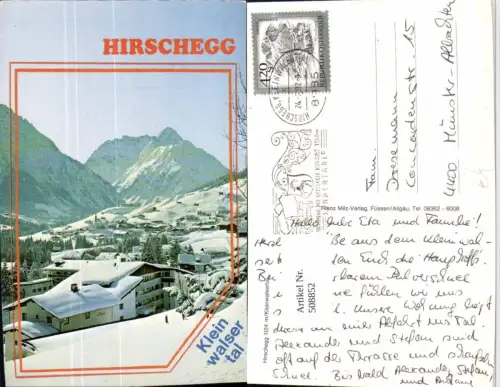 508852,Hirschegg im Kleinwalsertal Totale Bergkulisse Winterbild