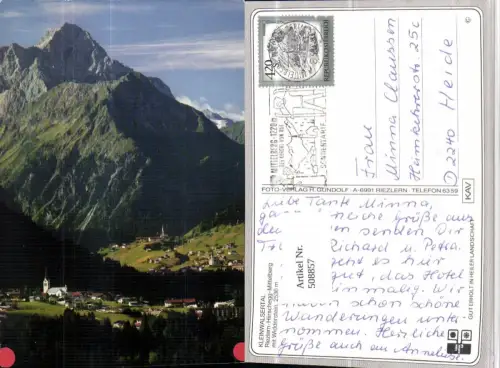 508857,Riezlern Hirschegg Mittelberg Totale m. Widderstein Bergkulisse