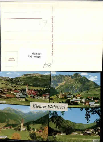 508870,Riezlern Hirschegg Mittelberg Baad Totale Mehrbildkarte