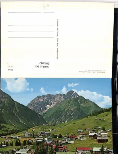 508892,Hirschegg Totale m. Widderstein Bergkulisse