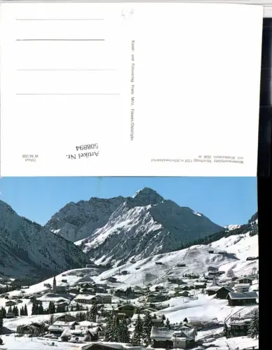 508894,Hirschegg Totale m. Widderstein Bergkulisse Winterbild