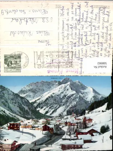 508902,Mittelberg Totale m. Widderstein Bergkulisse Winterbild