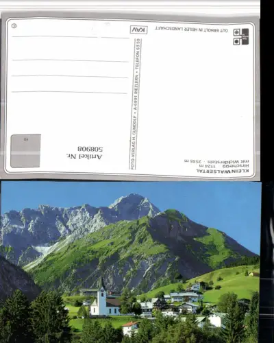 508908,Hirschegg Totale m. Widderstein Bergkulisse