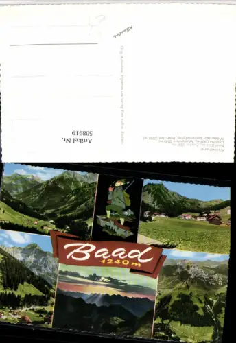 508919,Baad b. Mittelberg Totale Bergkulisse Mehrbildkarte