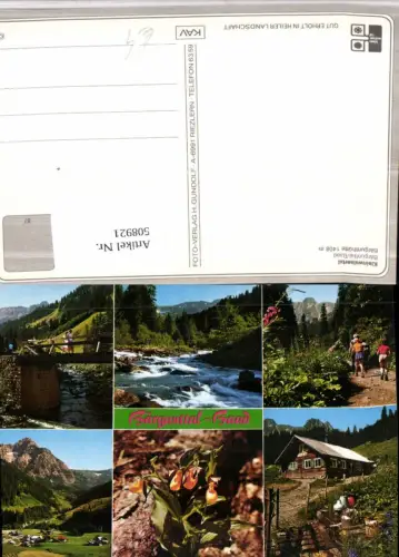 508921,Kleinwalsertal Bärgunttal Baad Hütte Brücke Mehrbildkarte