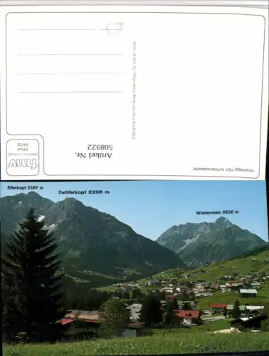 508922,Hirschegg Totale m. Widderstein Zwölferkopf Bergkulisse