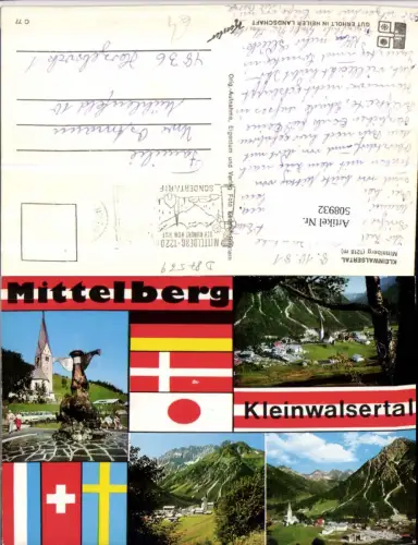 508932,Kleinwalsertal Mittelberg Totale Kirche Mehrbildkarte