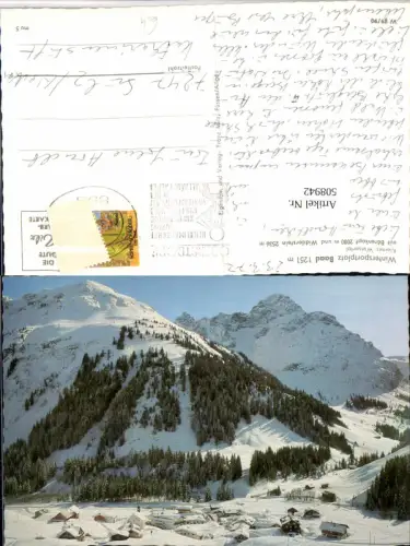 508942,Baad b. Mittelberg Totale m. Bärnekopf Bergkulisse Winterbild