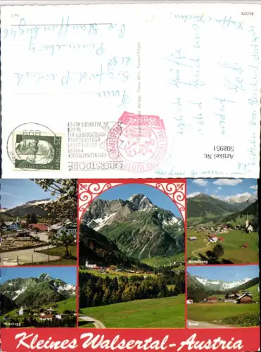 508951,Riezlern Hirschegg Mittelberg Baad Totale Mehrbildkarte