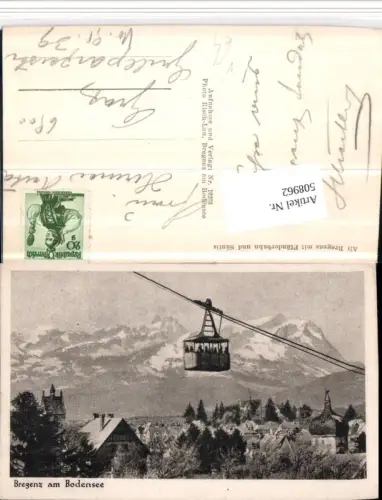 508962,Bregenz am Bodensee Pfänderbahn Seilbahn pub Risch-Lau 10203