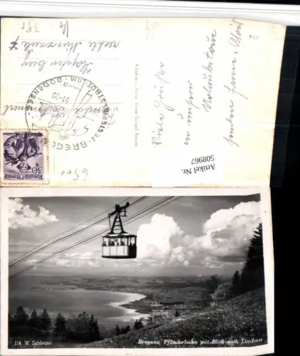 508967,Bregenz Pfänderbahn Seilbahn m. Blick nach Lindau