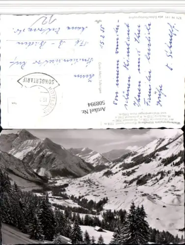 508994,Mittelberg Totale m. Widderstein Bergkulisse Winterbild