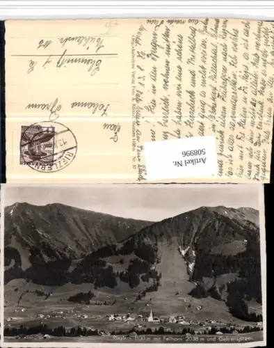 508996,Riezlern Totale m. Fellhorn u. Gehrenspitze Bergkulisse