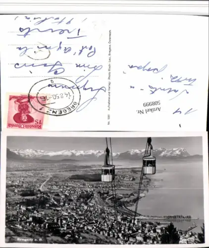 508999,Bregenz am Bodensee Totale Seilbahn Bergkulisse pub Risch-Lau 4981