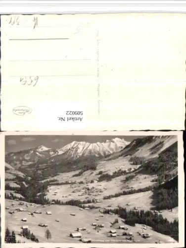 509022,Hirschegg Riezlern Totale m. Nebelhorn Bergkulisse Winterbild