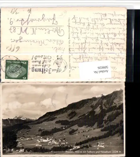 509026,Riezlern Totale m. Fellhorn u. Nebelhorn Bergkulisse