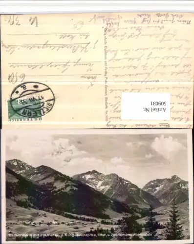 509031,Riezlern Totale m. Hammerspitze Bergkulisse