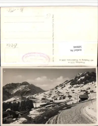 509046,Hirschegg Totale m. Heuberg u. Widderstein Bergkulisse Winterbild