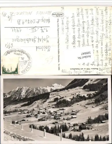 509047,Riezlern Totale m. Nebelhorn Bergkulisse Winterbild