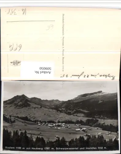 509050,Riezlern Totale m. Heuberg u. Hochifen Bergkulisse