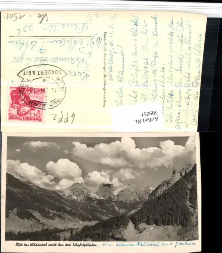 509051,Blick ins Wildental m. Schafalpköpfen b. Mittelberg Bergkulisse