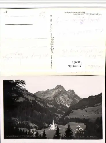 509071,Schröcken Totale m. Künzelspitze Bergkulisse pub Risch-Lau 1720