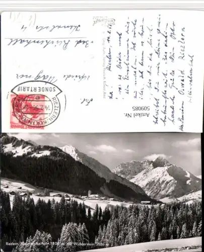 509085,Riezlern Totale m. Widderstein Bergkulisse Winterbild