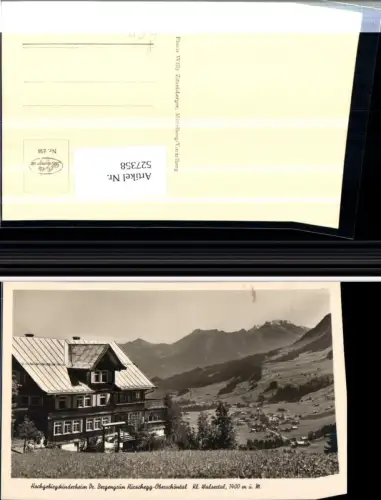 527358,Oberschöntal Hirschegg Mittelberg Kinderheim Bergengrün pub Zitzelsberger